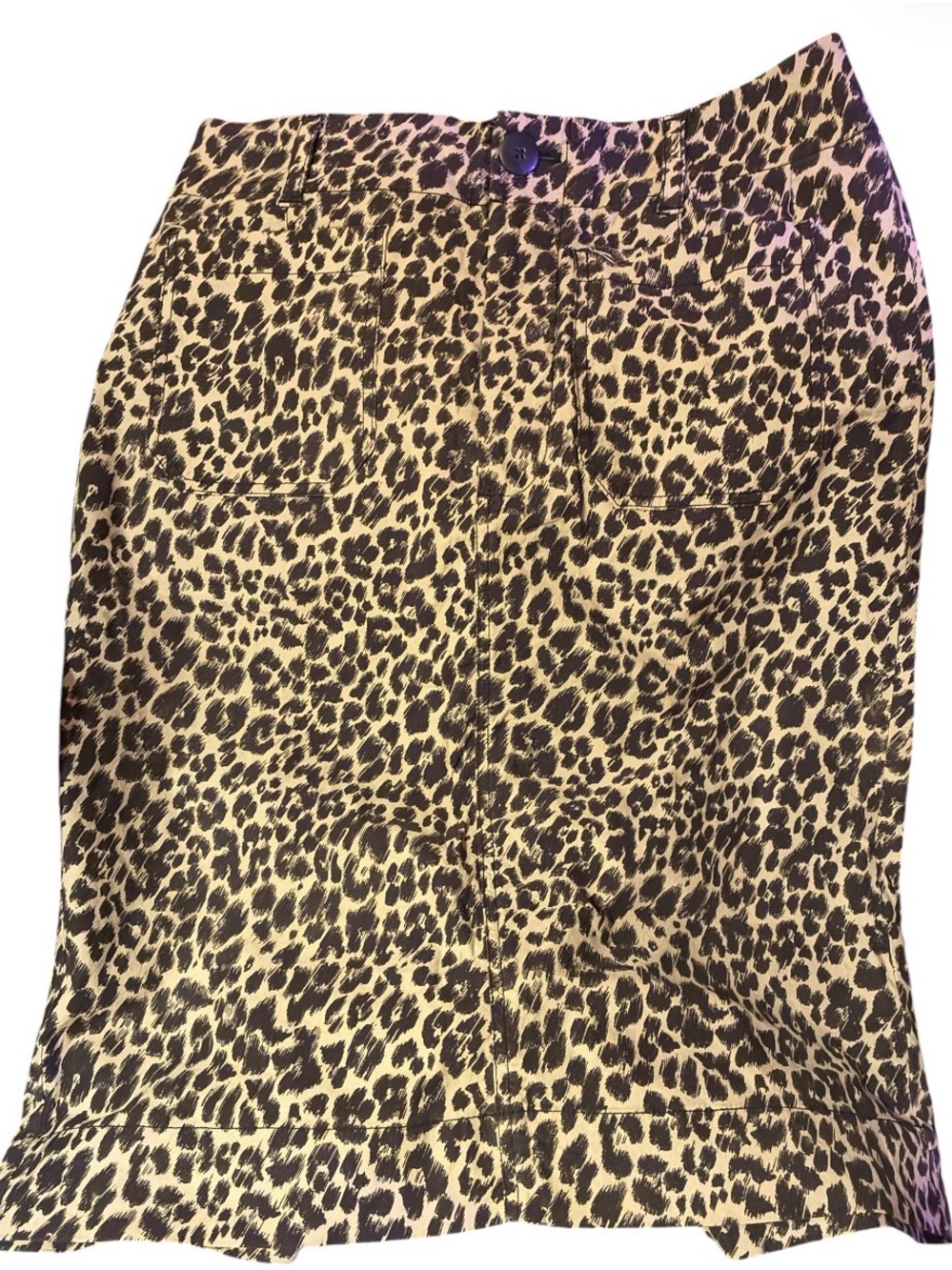Anthropologie Leopard Print Pencil Skirt midi- Brown & Black Sz med